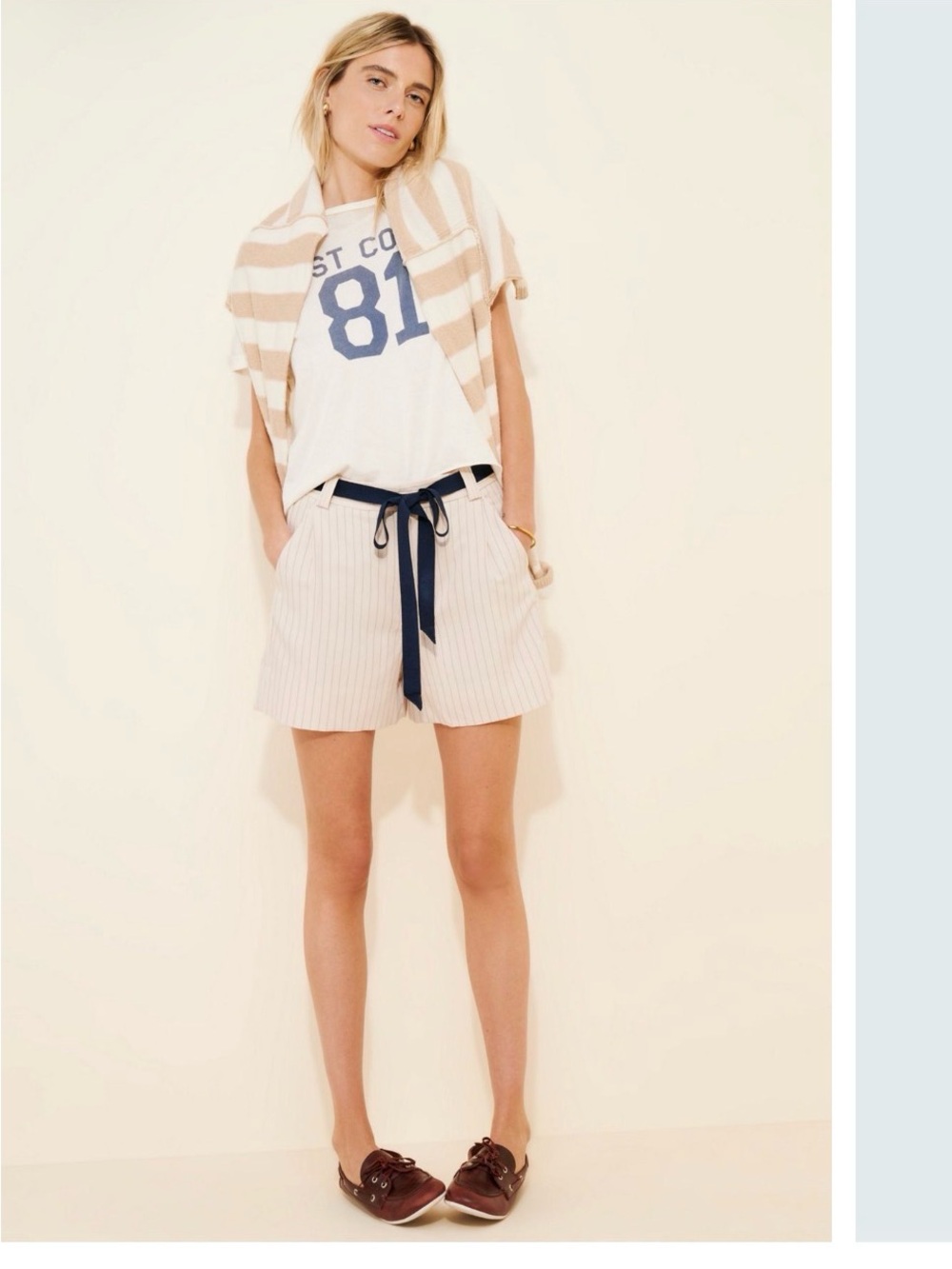 Free People - Perfect Prep Trouser Shorts - size 8 - Picture 3 of 3
